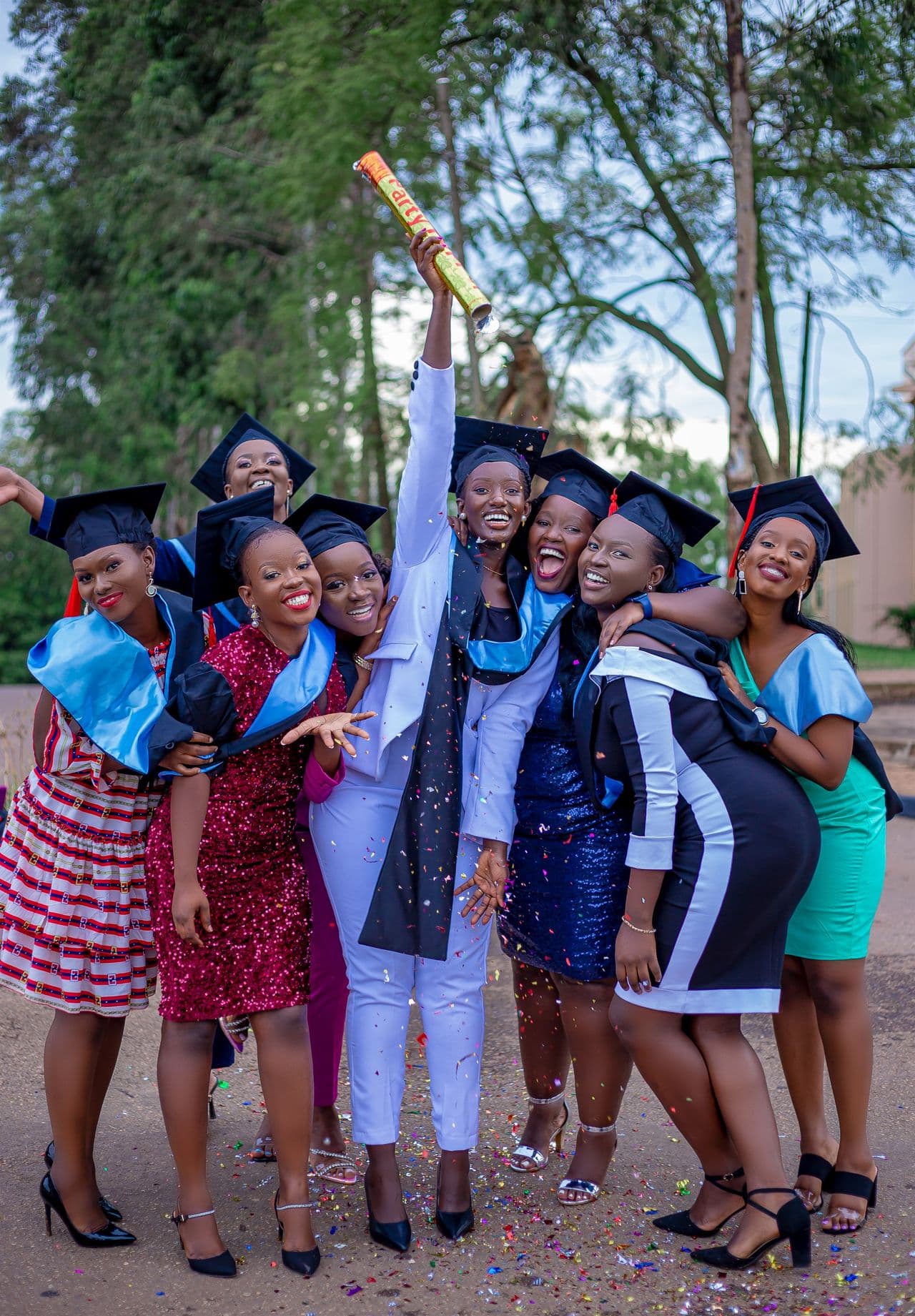 Graduates celebrating commencement